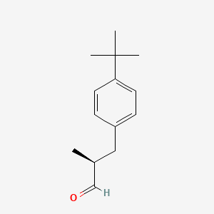 molecular formula C14H20O B12648755 Butylphenyl methylpropional, (+)- CAS No. 75166-30-2
