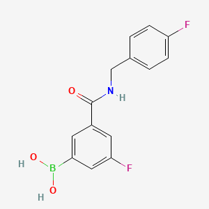 molecular formula C14H12BF2NO3 B12648764 3-Fluoro-5-(4-fluorobenzylcarbamoyl)benzeneboronic acid 