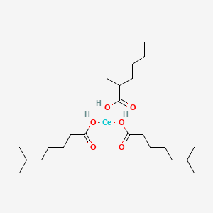 molecular formula C24H48CeO6 B12648765 (2-Ethylhexanoato-O)bis(isooctanoato-O)cerium CAS No. 93981-38-5