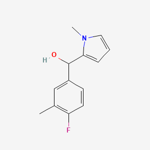 molecular formula C13H14FNO B12648775 4-Fluoro-3-methylphenyl-(1-methyl-2-pyrrolyl)methanol 