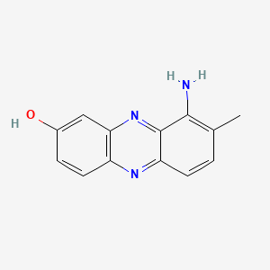 molecular formula C13H11N3O B12648801 9-Amino-8-methylphenazin-2-ol CAS No. 71662-29-8