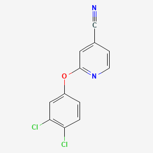 molecular formula C12H6Cl2N2O B12648819 4-Pyridinecarbonitrile, 2-(3,4-dichlorophenoxy)- CAS No. 99902-94-0
