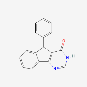 molecular formula C17H12N2O B12648863 5-Phenyl-5H-indeno(1,2-d)pyrimidin-4-ol CAS No. 28858-05-1