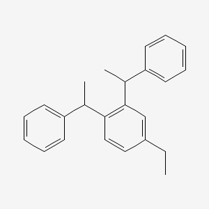 molecular formula C24H26 B12648882 4-Ethyl-1,2-bis(1-phenylethyl)benzene CAS No. 84255-49-2