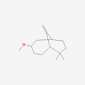 molecular formula C14H24O B12648895 Bicyclo(4.3.1)decane, 3-methoxy-7,7-dimethyl-10-methylene- CAS No. 216970-21-7