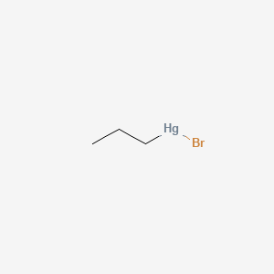 molecular formula C3H7BrHg B12648902 Mercury, bromopropyl- CAS No. 18257-68-6