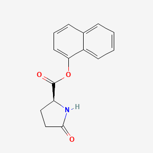 molecular formula C15H13NO3 B12648934 1-Naphthyl 5-oxo-L-prolinate CAS No. 67934-90-1