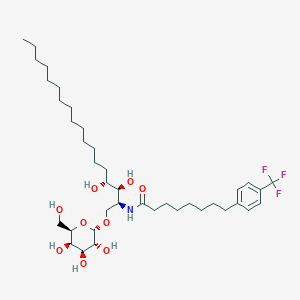 molecular formula C39H66F3NO9 B1264894 N-[(2S,3S,4R)-1-(alpha-D-galactopyranosyloxy)-3,4-dihydroxyoctadecan-2-yl]-8-[4-(trifluoromethyl)phenyl]octanamide 