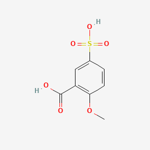 molecular formula C8H8O6S B12648977 5-Sulpho-o-anisic acid CAS No. 34556-95-1