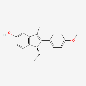 molecular formula C19H20O2 B12648993 (R)-1-Ethyl-2-(4-methoxyphenyl)-3-methyl-1H-inden-5-ol CAS No. 154569-18-3