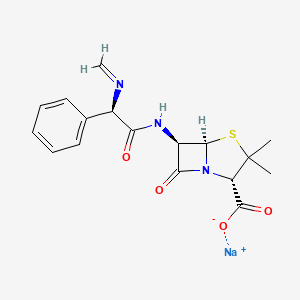 molecular formula C17H18N3NaO4S B1264900 Metampicillin sodium CAS No. 6489-61-8