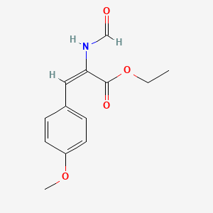molecular formula C13H15NO4 B12649005 Ethyl 2-formamido (4-methoxyphenyl) acrylate CAS No. 136986-59-9