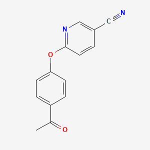 molecular formula C14H10N2O2 B12649047 3-Pyridinecarbonitrile, 6-(4-acetylphenoxy)- CAS No. 99902-71-3