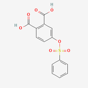 molecular formula C14H10O7S B12649098 4-((Phenylsulphonyl)oxy)phthalic acid CAS No. 51419-12-6