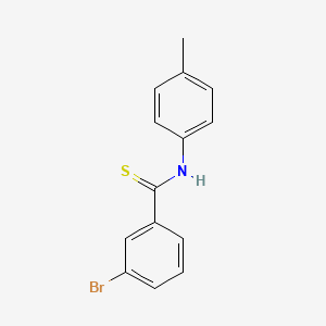molecular formula C14H12BrNS B12649102 Benzenecarbothioamide, 3-bromo-N-(4-methylphenyl)- CAS No. 127351-09-1