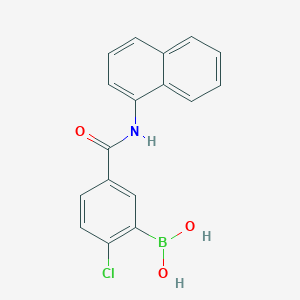 molecular formula C17H13BClNO3 B12649107 2-Chloro-5-(1-naphthylcarbamoyl)benzeneboronic acid 