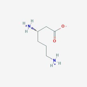 molecular formula C6H15N2O2+ B1264912 (3S)-3,6-diammoniohexanoate 