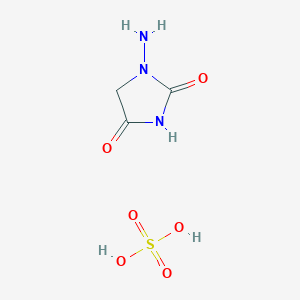 molecular formula C6H12N6O8S B12649160 Bis(1-aminoimidazolidine-2,4-dione) sulphate CAS No. 54223-07-3