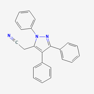 molecular formula C23H17N3 B12649173 1,3,4-Triphenyl-1H-pyrazole-5-acetonitrile CAS No. 50270-55-8
