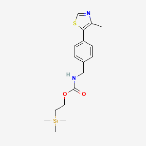 molecular formula C17H24N2O2SSi B12649190 2-(Trimethylsilyl)ethyl 4-(4-methylthiazol-5-yl)benzylcarbamate 
