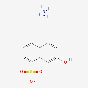 molecular formula C10H11NO4S B12649224 Ammonium 7-hydroxynaphthalenesulphonate CAS No. 82080-98-6