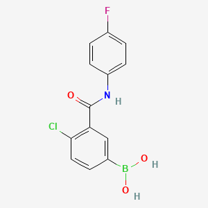 molecular formula C13H10BClFNO3 B12649232 4-Chloro-3-(4-fluorophenylcarbamoyl)phenylboronic acid 