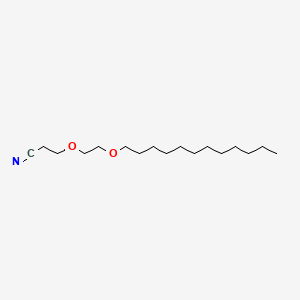 molecular formula C17H33NO2 B12649296 3-(2-(Dodecyloxy)ethoxy)propiononitrile CAS No. 71173-01-8