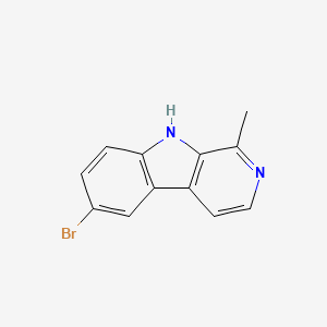 molecular formula C12H9BrN2 B12649316 6-bromo-1-methyl-9H-pyrido[3,4-b]indole CAS No. 18813-71-3