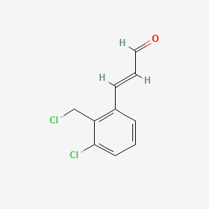 molecular formula C10H8Cl2O B12649350 3-Chloro-2-(chloromethyl)cinnamaldehyde CAS No. 84682-30-4