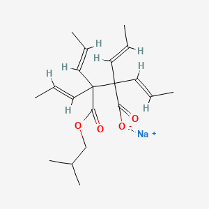 molecular formula C20H29NaO4 B12649356 Sodium isobutyl 2-tetrapropenylsuccinate CAS No. 93921-09-6