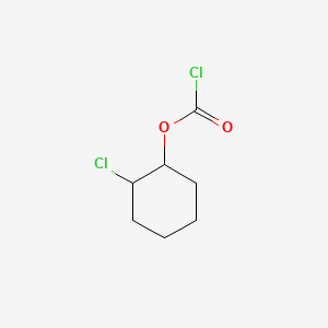 molecular formula C7H10Cl2O2 B12649400 2-Chlorocyclohexyl chloroformate CAS No. 85661-27-4