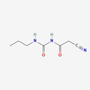 molecular formula C7H11N3O2 B12649413 2-Cyano-N-[(propylamino)carbonyl]acetamide CAS No. 41078-07-3