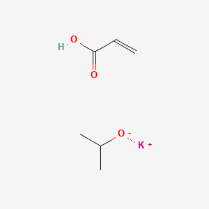 molecular formula C6H11KO3 B12649506 2-Propenoic acid, telomer with 2-propanol, potassium salt CAS No. 148684-81-5