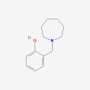 molecular formula C13H19NO B12649521 2-((Hexahydro-1H-azepin-1-yl)methyl)phenol CAS No. 4992-04-5
