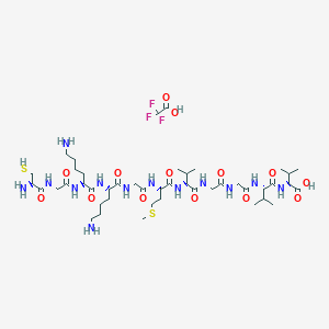 molecular formula C45H80F3N13O14S2 B12649536 H-Cys-Gly-Lys-Lys-Gly-Met-Val-Gly-Gly-Val-Val-OH.TFA 