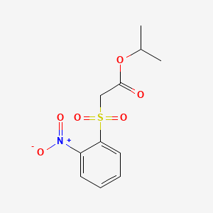 molecular formula C11H13NO6S B12649554 Acetic acid, ((2-nitrophenyl)sulfonyl)-, 1-methylethyl ester CAS No. 139326-51-5