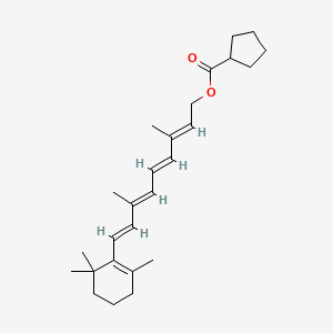 molecular formula C26H38O2 B12649580 Retinyl cyclopentanecarboxylate CAS No. 88641-45-6