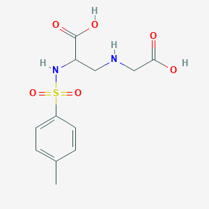 molecular formula C12H16N2O6S B12649667 3-(Carboxymethylamino)-2-[(4-methylphenyl)sulfonylamino]propanoic acid CAS No. 24599-14-2