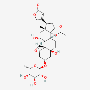 molecular formula C31H44O12 B12649685 Sarmentoside A monoacetate CAS No. 63980-39-2