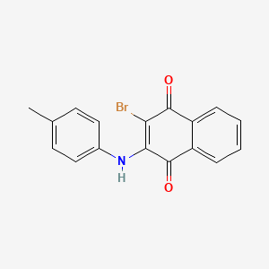 molecular formula C17H12BrNO2 B12649696 1,4-Naphthalenedione, 2-bromo-3-((4-methylphenyl)amino)- CAS No. 64505-84-6