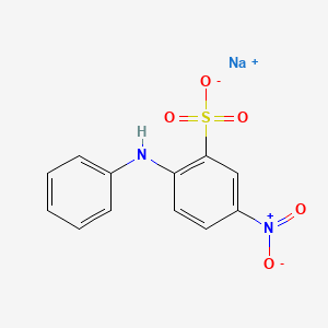 molecular formula C12H9N2NaO5S B12649717 Sodium 2-anilino-5-nitrobenzenesulphonate CAS No. 3809-31-2