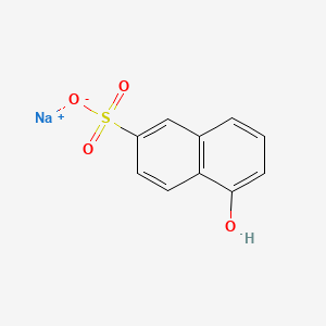 molecular formula C10H7NaO4S B12649762 Sodium 5-hydroxynaphthalene-2-sulphonate CAS No. 93804-67-2