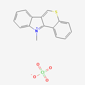 molecular formula C16H12ClNO4S B12649765 11-Methyl[1]benzothiopyrano[4,3-b]indol-11-ium perchlorate CAS No. 4295-20-9