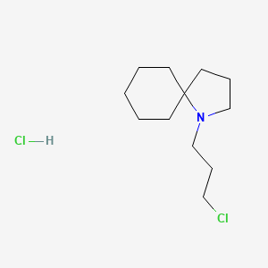 molecular formula C12H23Cl2N B12649788 1-(3-Chloropropyl)-1-azaspiro[4.5]decane;hydrochloride CAS No. 6641-27-6