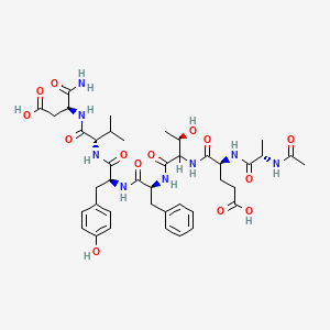 molecular formula C41H56N8O14 B12649826 Ac-Ala-Glu-Thr-Phe-Tyr-Val-Asp-NH2 CAS No. 134938-79-7