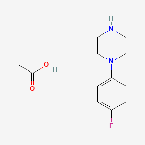 molecular formula C12H17FN2O2 B12649841 1-(p-Fluorophenyl)piperazinium acetate CAS No. 94135-91-8