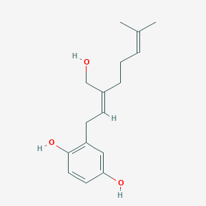 molecular formula C16H22O3 B1264985 3''-Hydroxy-geranylhydroquinone 