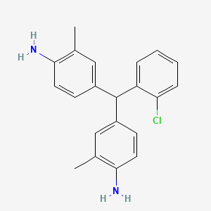 molecular formula C21H21ClN2 B12649865 Benzenamine, 4,4'-((2-chlorophenyl)methylene)bis(2-methyl- CAS No. 75673-51-7