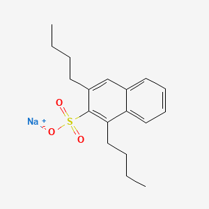 molecular formula C18H23NaO3S B12649925 Sodium dibutylnaphthalene-2-sulphonate CAS No. 93776-42-2