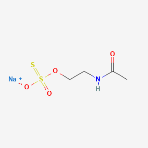 molecular formula C4H8NNaO4S2 B12649947 Sodium 2-acetamidoethyl thiosulphate CAS No. 94139-23-8